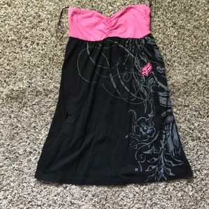 Fox racing strapless dress